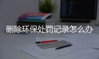 删除环保处罚记录怎么办手续流程图片大全