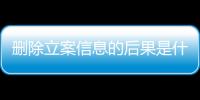 删除立案信息的后果是什么呢怎么写说明