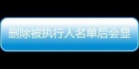 删除被执行人名单后会显示什么信息吗