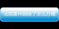 法院案件删除了怎么办理执行流程图片及文字信息