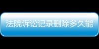 法院诉讼记录删除多久能查到结果呢视频回放